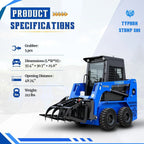 TYPHON STOMP 509 Wheel Skid Steer Loader 25HP Kubota D1105 w 1 Attachment Option