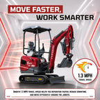 New TYPHON TERROR XVII PRO Mini Excavator 3800lb Kubota D902 Diesel w Boom Swing