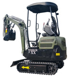 4000 lbs TERROR XX Mini Excavator EPA Kubota D902 Diesel Engine Side Swing New