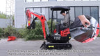 FREE SHIPPING 4000 lbs Terror XVIII Mini Excavator, KUBOTA D902 Diesel Engine