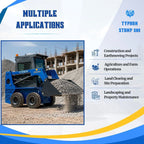TYPHON STOMP 509 Wheel Skid Steer Loader 25HP Kubota D1105 w 1 Attachment Option