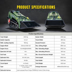 TYPHON Stomp V1000 Kubota D1105 Diesel 24.4hp Skid Steer Hydraulics Full Control