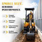 2026 TYPHON Terror XVII Pro 3800lbs Mini Excavator Kubota D902 Engine Side Swing