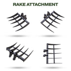 Brush Rake Attachment 45mm Pin | Fits TYPHON KUVUO 4.0 | Land Clearing Tool