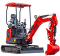 3800lbs Diesel Mini Excavator Kubota D902 Engine Side Swing w 12 attachments