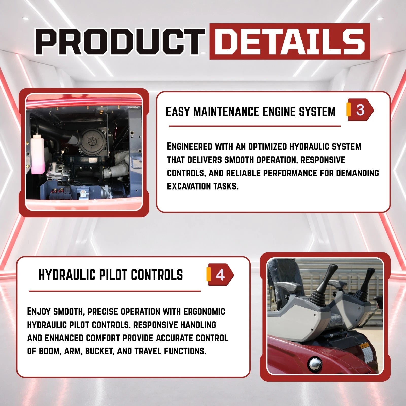 New TYPHON TERROR XVII PRO Mini Excavator 3800lb Kubota D902 Diesel w Boom Swing