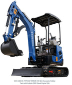 2026 New TYPHON Mini Excavator Crawler EPA certified USA KUBOTA Diesel D902
