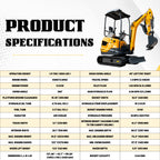 2026 TYPHON Terror XVII Pro 3800lbs Mini Excavator Kubota D902 Engine Side Swing