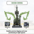 TYPHON KUVUO 4.0 Mini Excavator with Boom Swing Full Hydraulic Control AC/Heat
