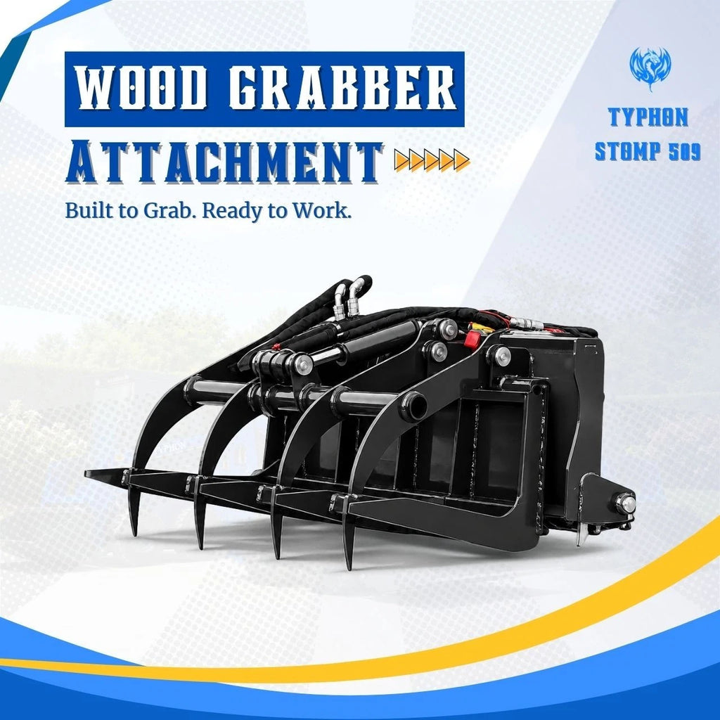 TYPHON STOMP 509 Wheel Skid Steer Loader 25HP Kubota D1105 w 1 Attachment Option