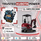 New TYPHON TERROR XVII PRO Mini Excavator 3800lb Kubota D902 Diesel w Boom Swing