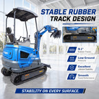 TYPHON TERROR XVII PRO 3800lb Mini Excavator Kubota D902 EPA Diesel Engine USA