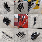 3800lbs Diesel Mini Excavator Kubota D902 Engine Side Swing w 12 attachments