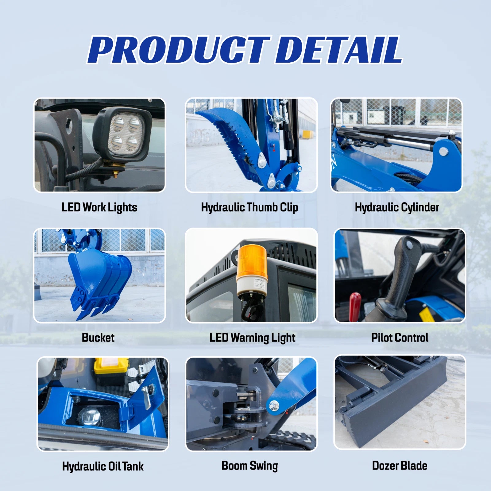TERROR XIX Cab AC/Heater Mini Excavator Kubota D902 Retractable Tracks 13 Tools