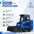 TYPHON STOMP 509 Wheel Skid Steer Loader 25HP Kubota D1105 w 1 Attachment Option