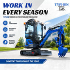 TERROR XIX Cab AC/Heater Mini Excavator Kubota D902 Retractable Tracks 13 Tools