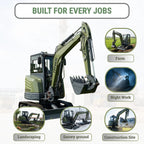 TYPHON KUVUO 4.0 Mini Excavator with Boom Swing Full Hydraulic Control AC/Heat