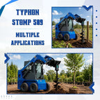 TYPHON STOMP 509 Wheel Skid Steer Loader 25HP Kubota D1105 w 1 Attachment Option