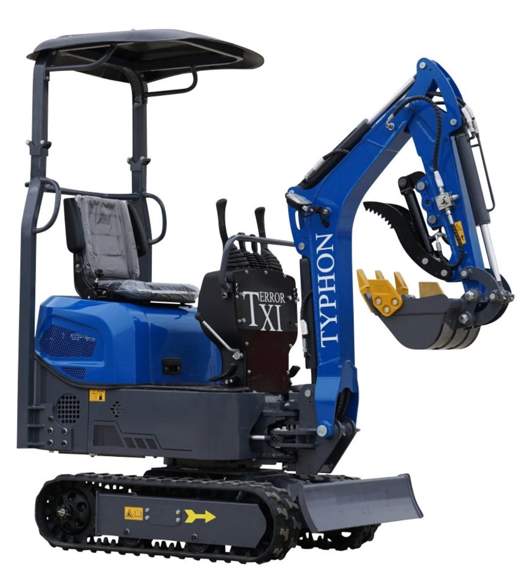 TERROR XI Mini Excavator Digger 13.5hp Gas B&amp;S EPA Engine with 13 Attachments