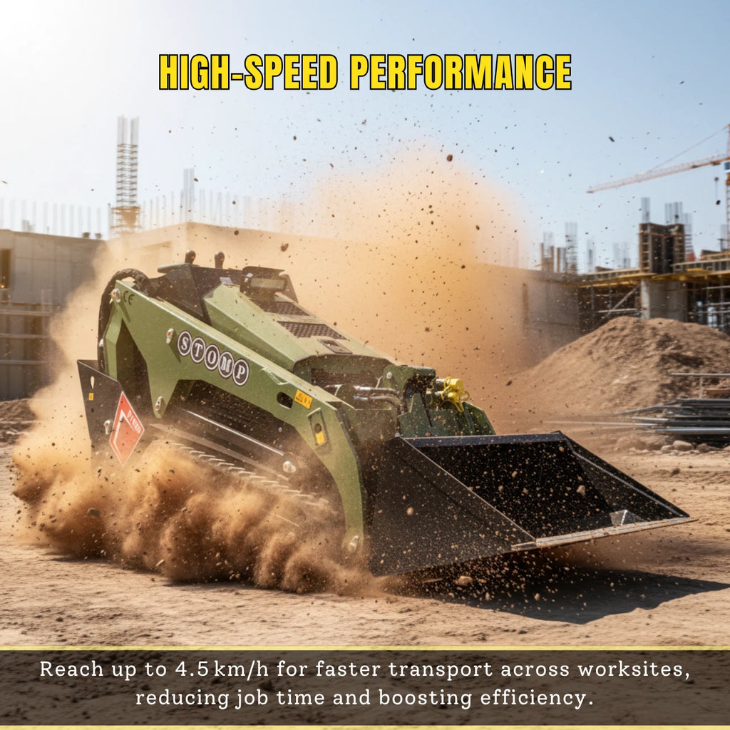 TYPHON Stomp V1000 Kubota D1105 Diesel 24.4hp Skid Steer Hydraulics Full Control