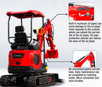 3800lbs Diesel Mini Excavator Kubota D902 Engine Side Swing w 12 attachments
