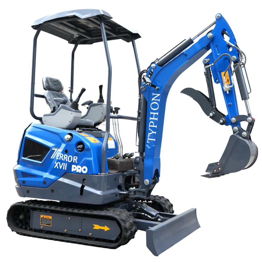 TYPHON TERROR XVII PRO 3800lb Mini Excavator Kubota D902 EPA Diesel Engine USA