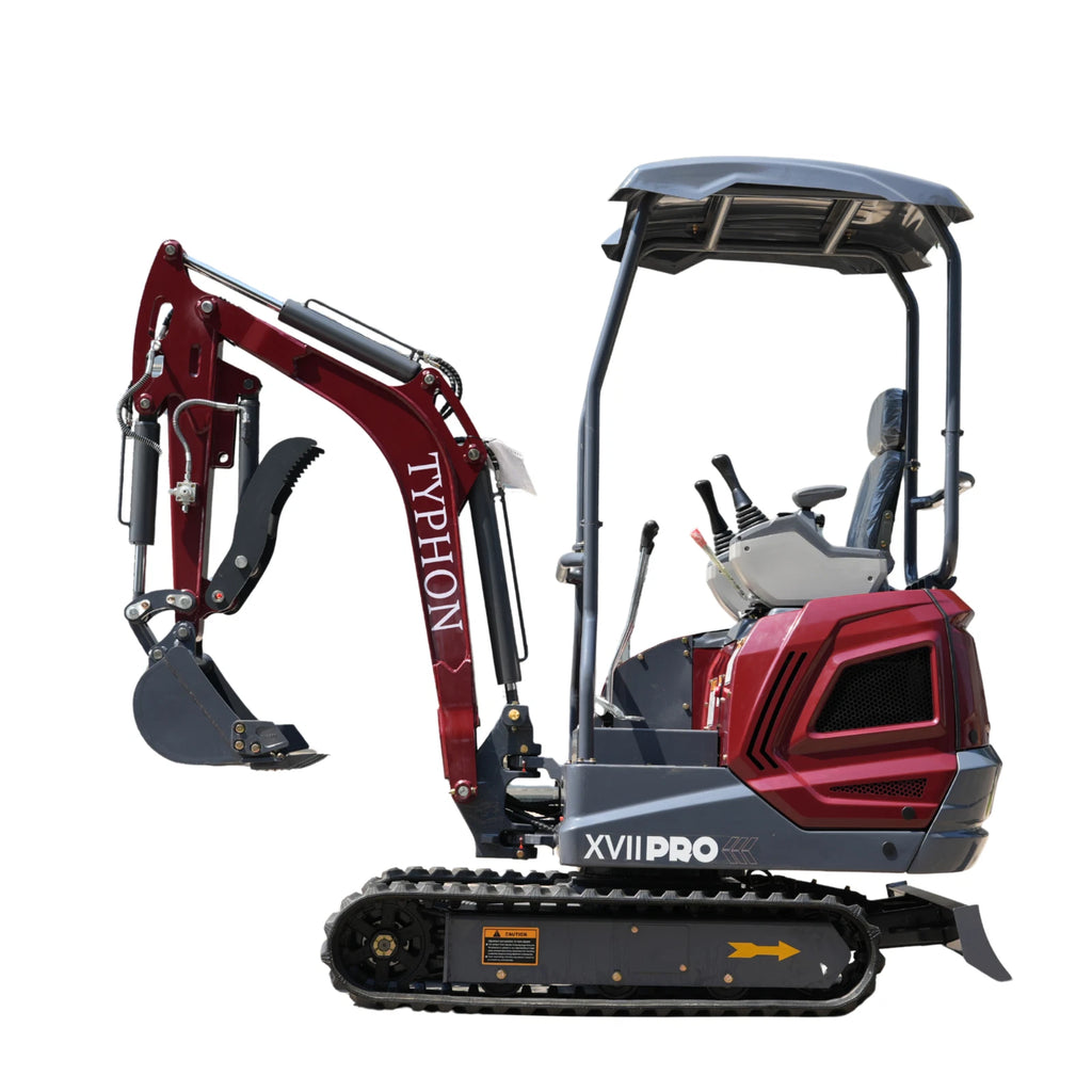 New TYPHON TERROR XVII PRO Mini Excavator 3800lb Kubota D902 Diesel w Boom Swing