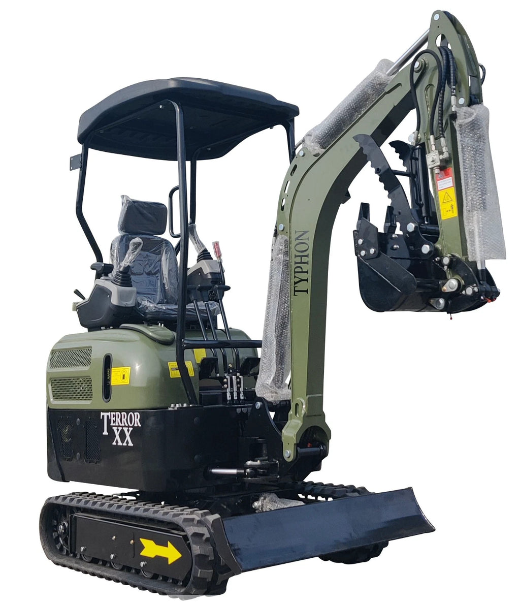 4000 lbs TERROR XX Mini Excavator EPA Kubota D902 Diesel Engine Side Swing New