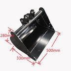 TYPHON Attachment 500mm Mud Bucket Attachments for Mini Excavators Excavator