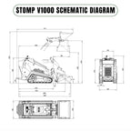 TYPHON Stomp V1000 Kubota D1105 Diesel 24.4hp Skid Steer Hydraulics Full Control