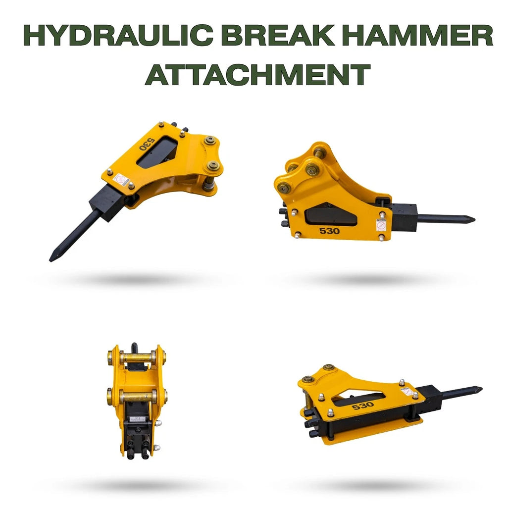 Hydraulic Breaker Hammer for TYPHON KUVUO 4.0 Mini Excavator | Concrete Rock