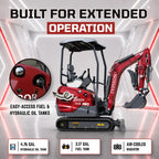 New TYPHON TERROR XVII PRO Mini Excavator 3800lb Kubota D902 Diesel w Boom Swing