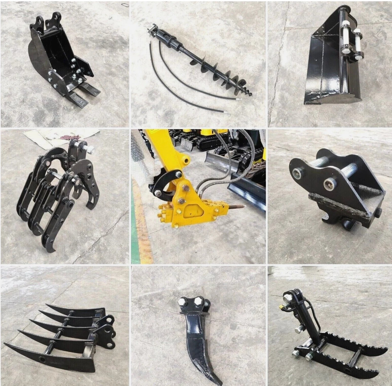 TERROR XI Mini Excavator Digger 13.5hp Gas B&amp;S EPA Engine with 13 Attachments