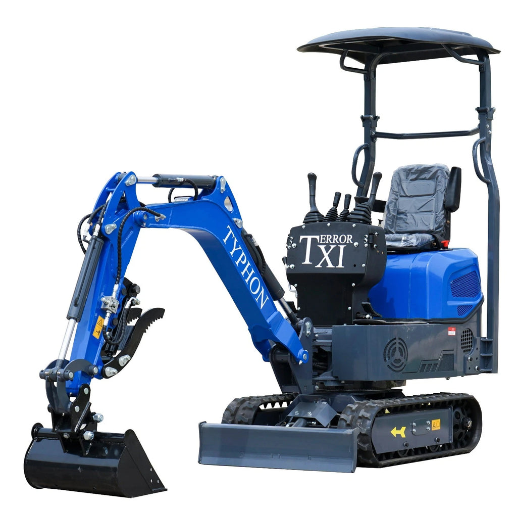 TERROR XI Mini Excavator Digger 13.5hp Gas B&amp;S EPA Engine with 13 Attachments