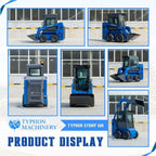 TYPHON STOMP 509 Wheel Skid Steer Loader 25HP Kubota D1105 w 1 Attachment Option