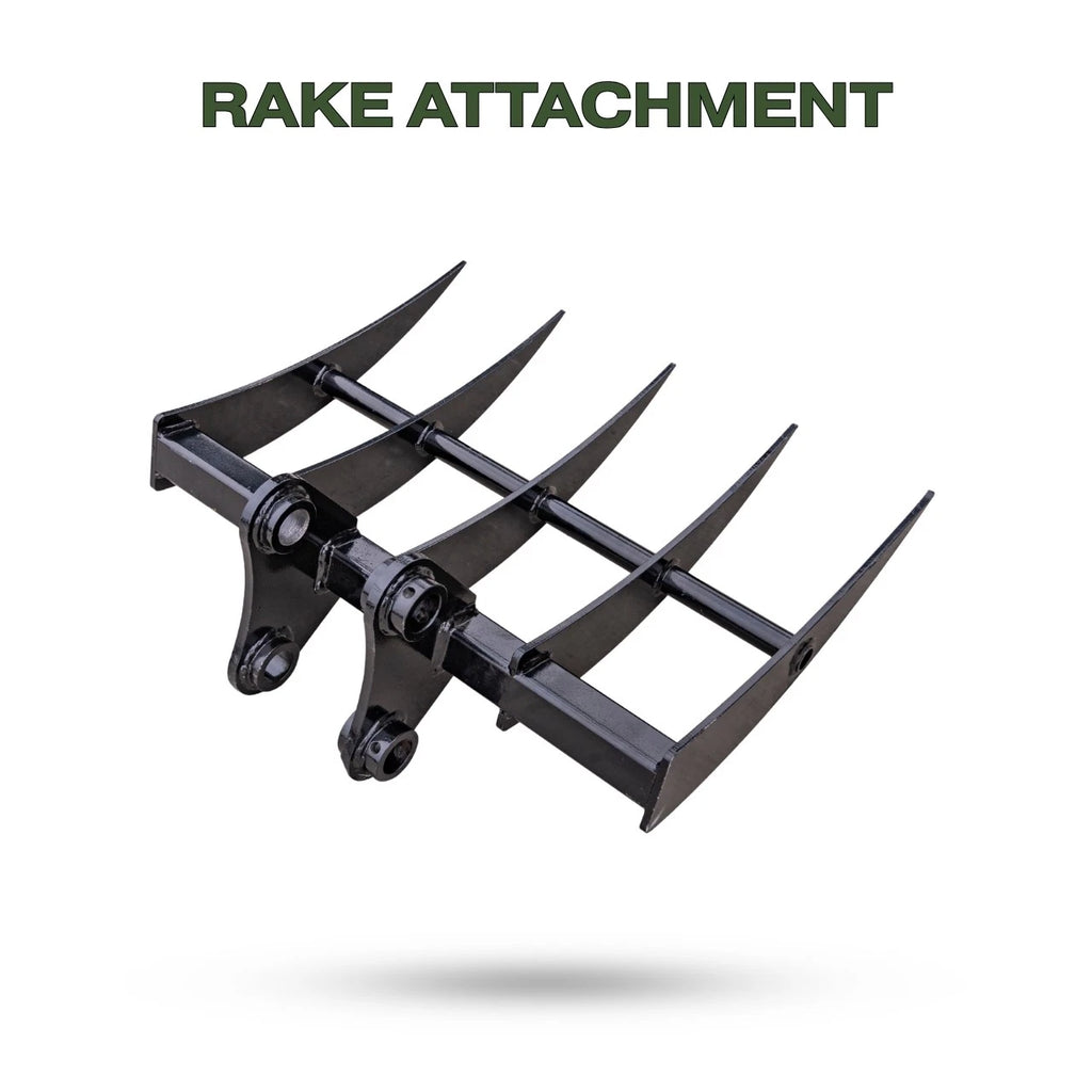 Brush Rake Attachment 45mm Pin | Fits TYPHON KUVUO 4.0 | Land Clearing Tool