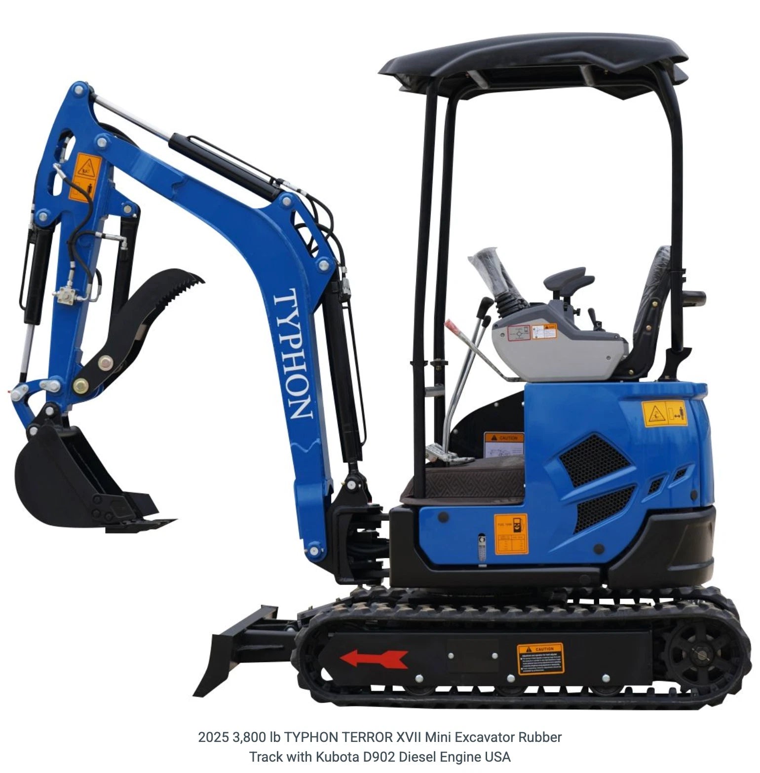 2026 New TYPHON Mini Excavator Crawler EPA certified USA KUBOTA Diesel D902