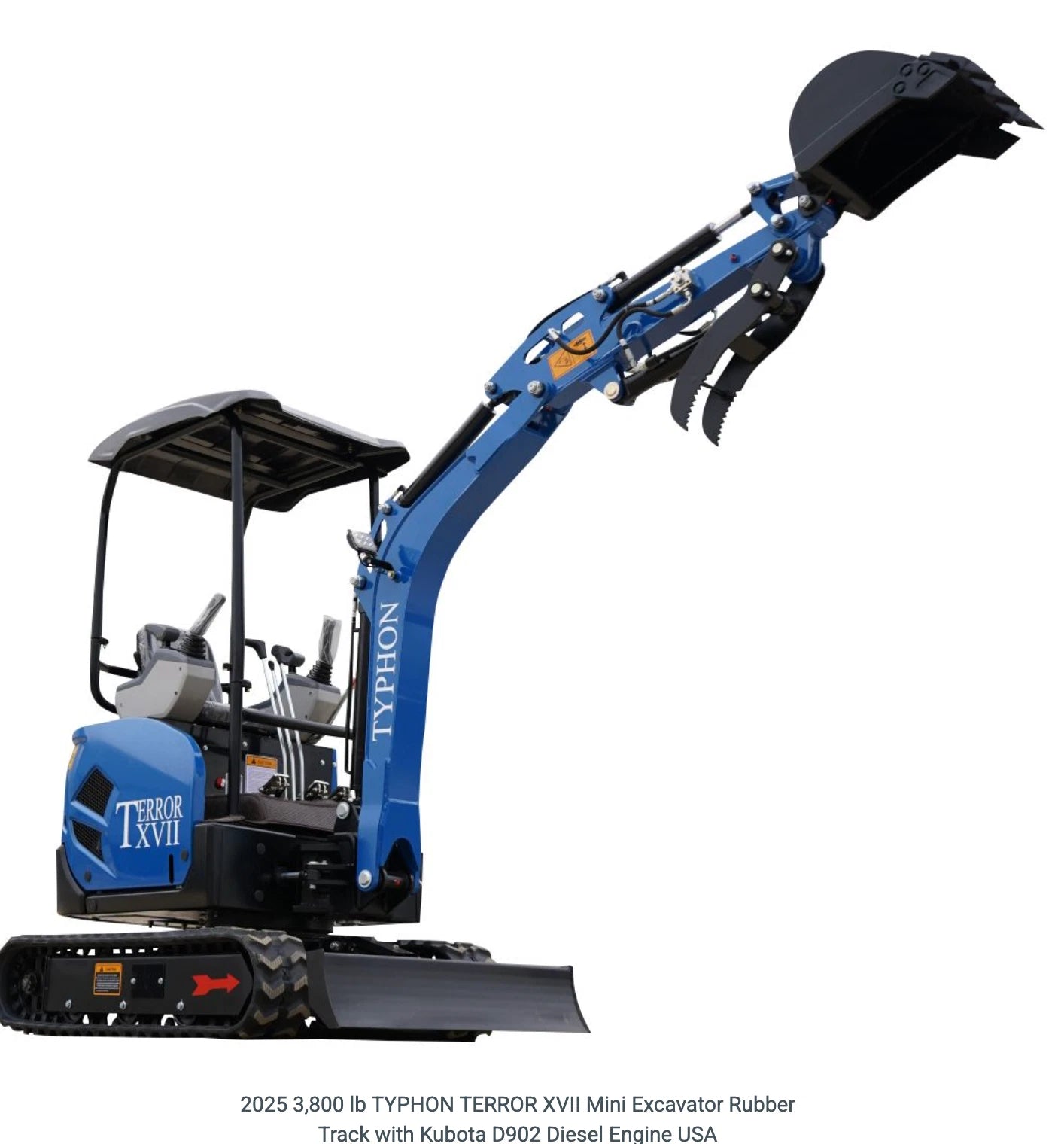 2026 New TYPHON Mini Excavator Crawler EPA certified USA KUBOTA Diesel D902