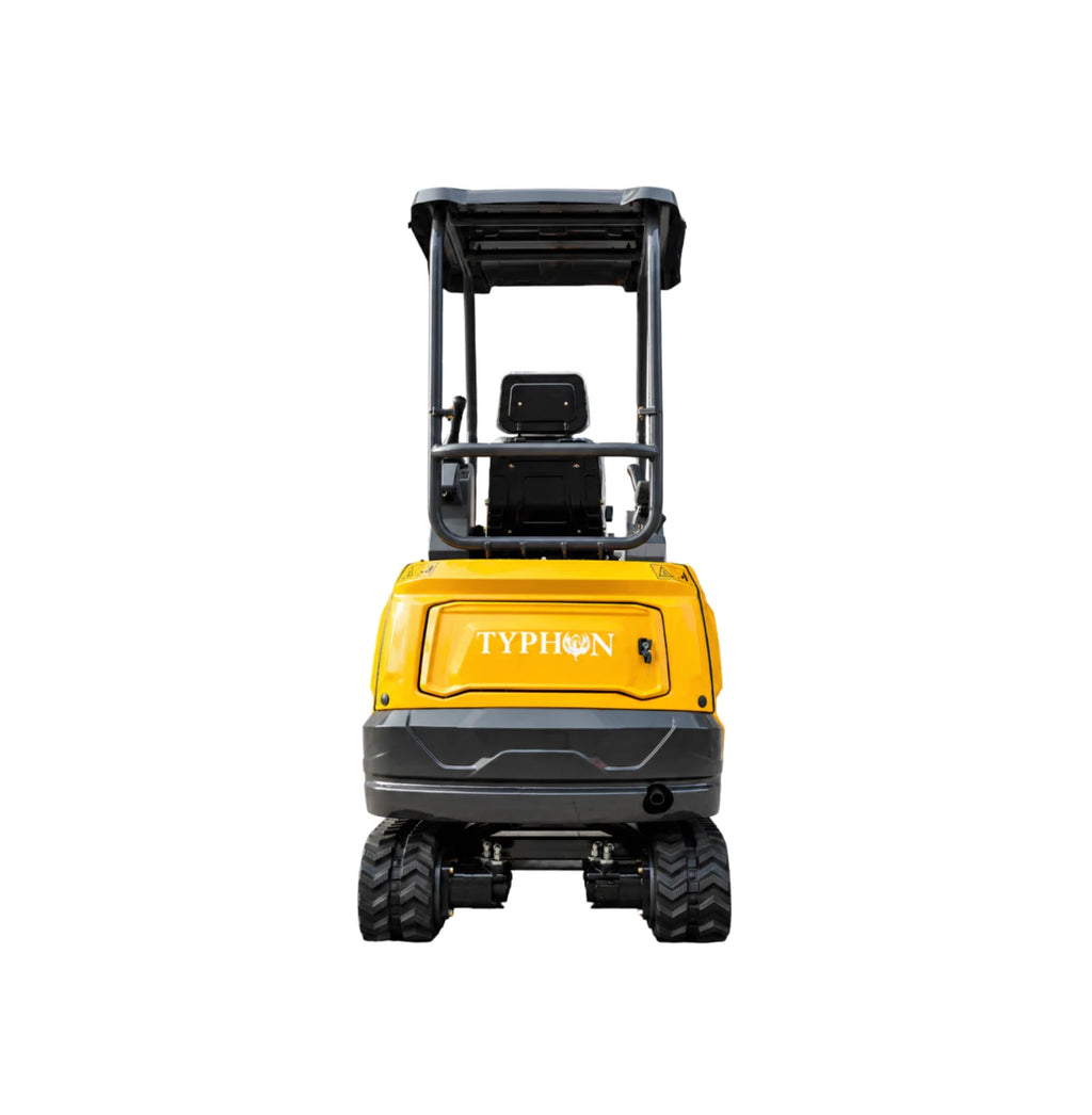 2026 TYPHON Terror XVII Pro 3800lbs Mini Excavator Kubota D902 Engine Side Swing