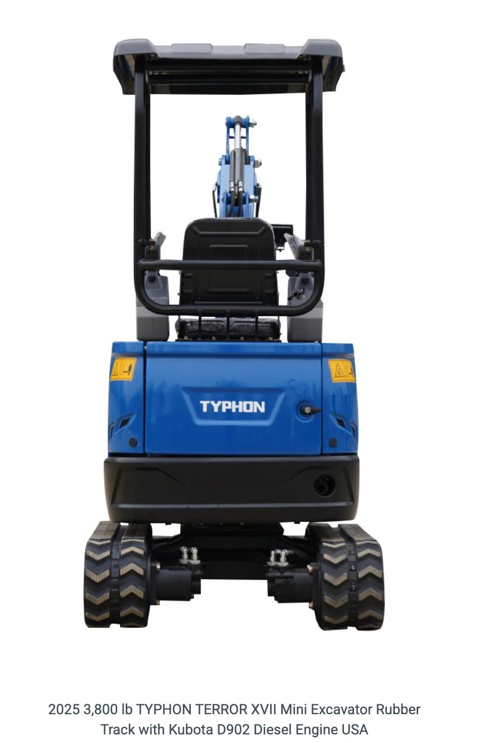 2026 New TYPHON Mini Excavator Crawler EPA certified USA KUBOTA Diesel D902