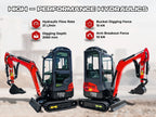2 Ton TERROR XVIII Mini Excavator, USA KUBOTA D902 Diesel Engine Micro Crawler