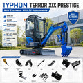 TERROR XIX Cab AC/Heater Mini Excavator Kubota D902 Retractable Tracks 13 Tools