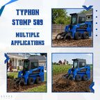 TYPHON STOMP 509 Wheel Skid Steer Loader 25HP Kubota D1105 w 1 Attachment Option