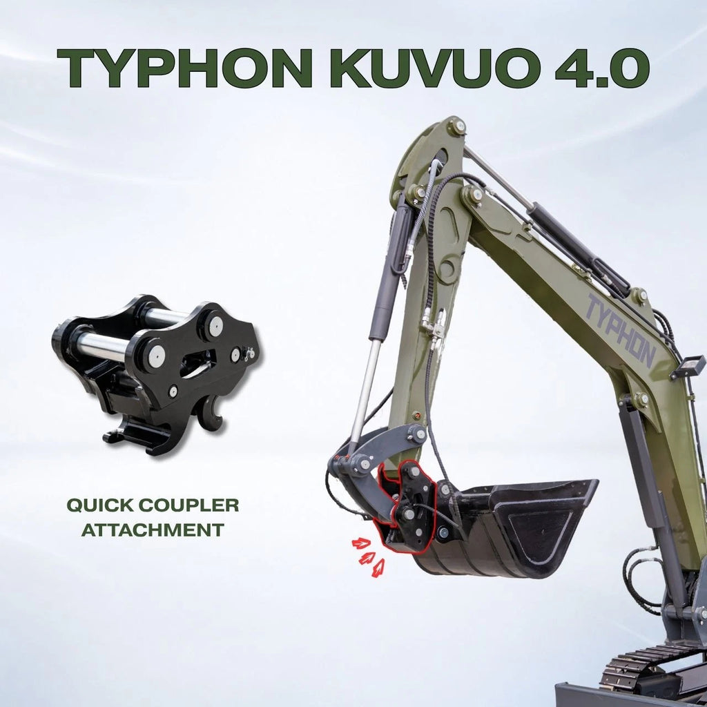 Quick Hitch Coupler Attachment for TYPHON KUVUO 4.0 Mini Excavator