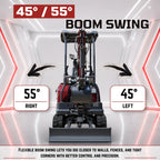New TYPHON TERROR XVII PRO Mini Excavator 3800lb Kubota D902 Diesel w Boom Swing