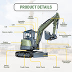 TYPHON KUVUO 4.0 Mini Excavator with Boom Swing Full Hydraulic Control AC/Heat