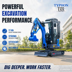 TERROR XIX Cab AC/Heater Mini Excavator Kubota D902 Retractable Tracks 13 Tools