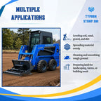 TYPHON STOMP 509 Wheel Skid Steer Loader 25HP Kubota D1105 w 1 Attachment Option