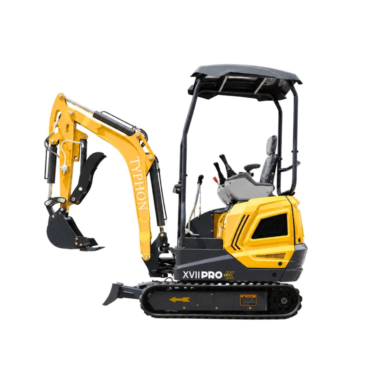 2026 TYPHON Terror XVII Pro 3800lbs Mini Excavator Kubota D902 Engine Side Swing