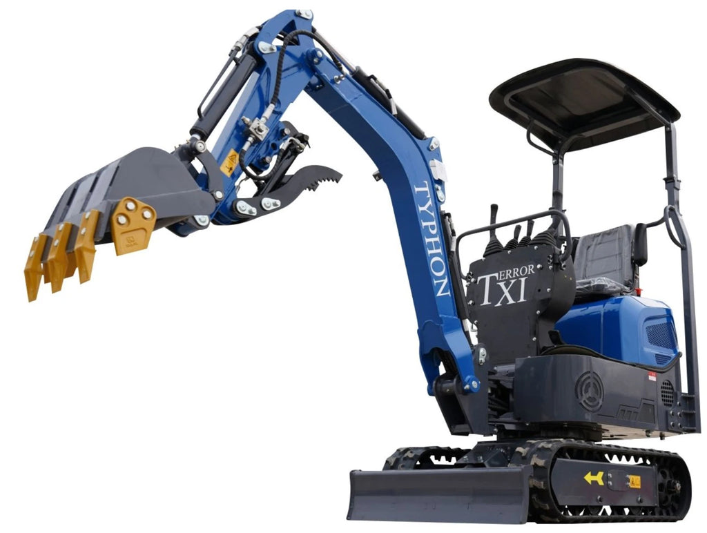 TERROR XI Mini Excavator Digger 13.5hp Gas B&amp;S EPA Engine with 13 Attachments
